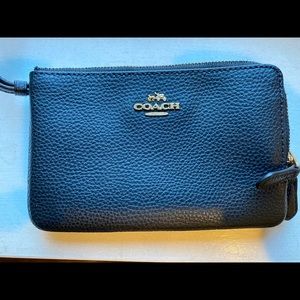 Coach double corner zip wristlet